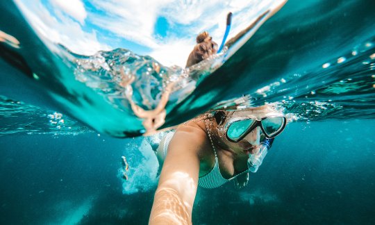 GoPro Hero 10 snorkel with Jen Reynolds